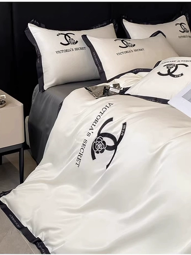 Высококлассная шелковая простыня, шелковистый комплект, летний шелковый пододеяльник, 4 предмета, простой и элегантный дизайн, легкий роскошный стиль, постельные принадлежности