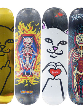 美国Ripndip滑板双翘板面中指猫贱猫8.0另Disorder/Baker-SCC滑板