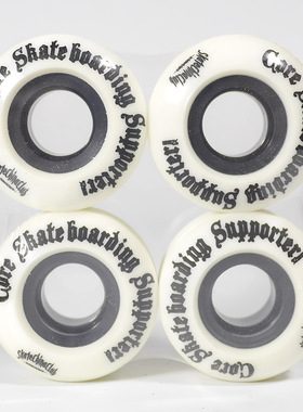 自家SCC品牌滑板双翘白色轮子52mm硬度92/85A耐磨两用轮-SCC滑板