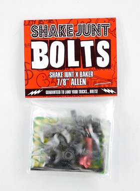 美国SHAKE JUNT滑板通用桥钉7/8英寸带内六角工具一组红色钉-SCC