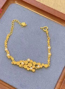 金包银福中禧高级感设计莫奈花园睡莲饰品新中式女莲花手链