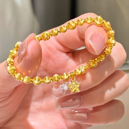 金色饰品点钻猫眼手链女款转运珠黄水晶手串手饰情人节送女友