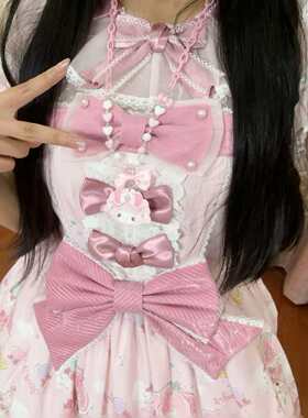 美乐蒂粉色蝴蝶结甜美洛丽塔软妹可爱平价百搭 lolita 项链