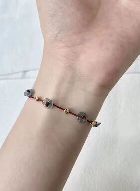 超级有钱花手链女手工编织手绳简约百搭小财迷手串轻奢小众设计感