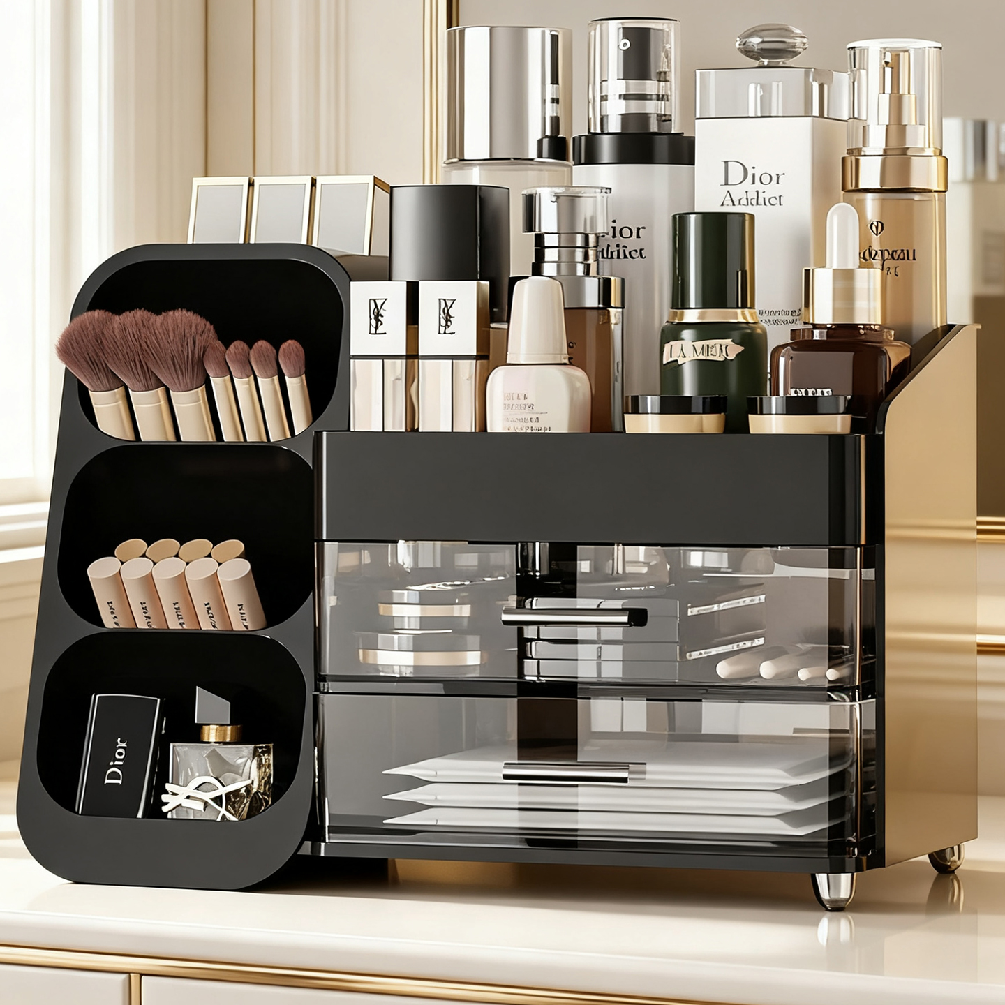 化妆品收纳盒高级感梳妆台