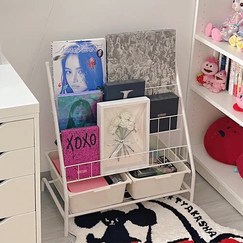 cd专辑黑胶收纳架铁艺