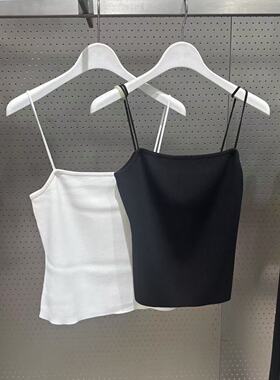 LI+商场同款夏季百搭简约风基础款一字领针织吊带背心125220TK345