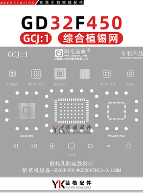 GD32F450/103/MCU/MGZ2067HC/3122EH/CH9101H/7689/9270/植锡钢网