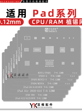 适用iPad/M1/2/4/5/6/Mini1/Pro/Air/2020/A9/A14/A10/A12X植锡网