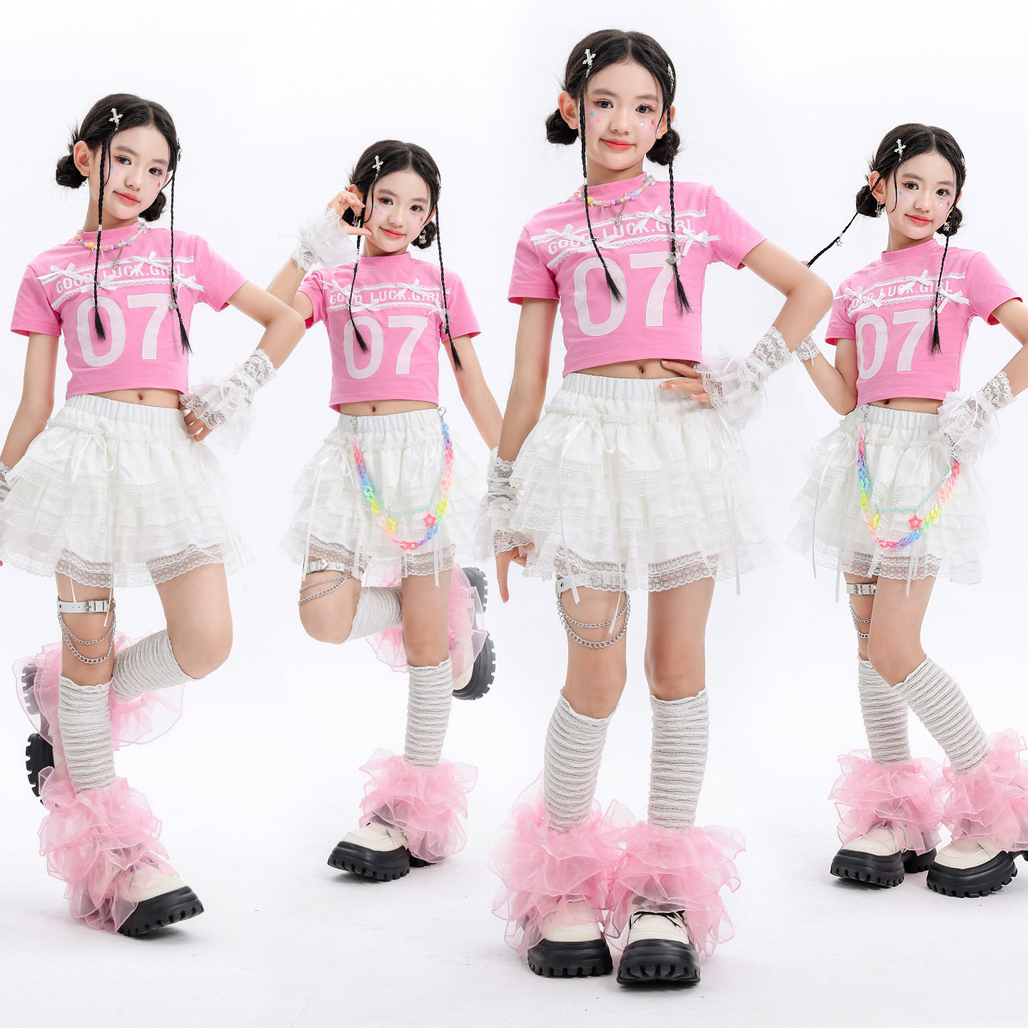APT爱情鸟yesok浪漫樱花女生刀马舞蹈表演出服装儿童火苗goodtime