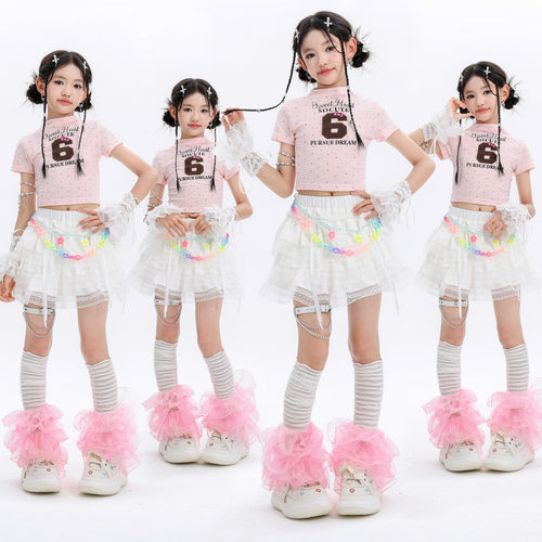浪漫樱花zoo大花轿yesok火苗女生幼儿童跳舞蹈表演出服装goodtime