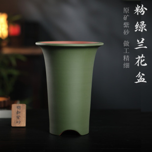 宜兴紫砂花盆简约素面花盆大口径民国绿高花盆吊兰惠兰室内桌面盆
