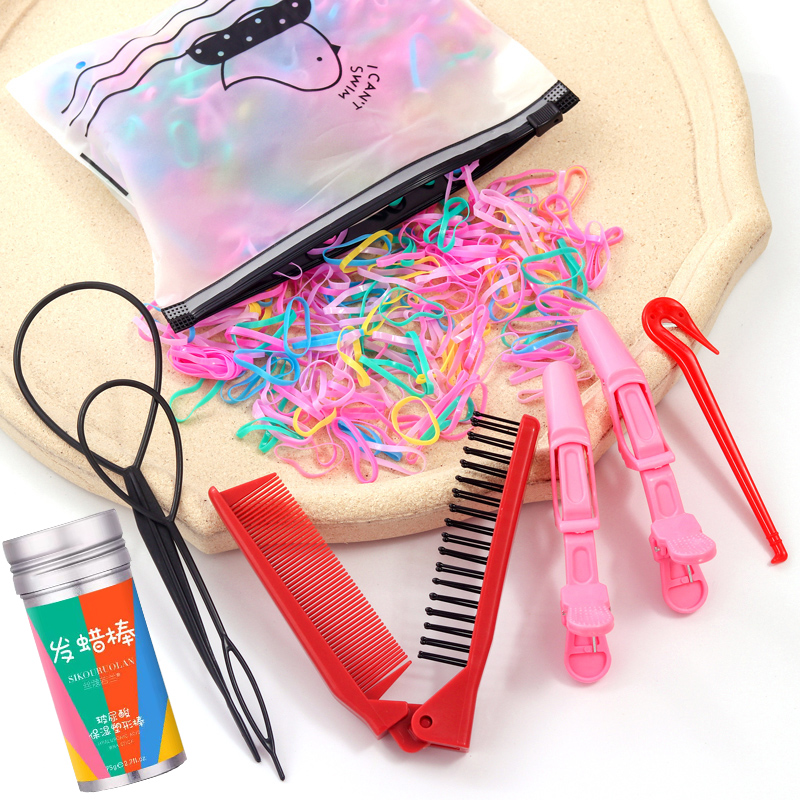 编发工具套装儿童拆发器一次性皮筋分区夹拉发器组合女童头饰发圈