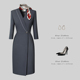 显瘦前台接待案场工作服美容工装 七分袖 职业连衣裙女春秋气质修身