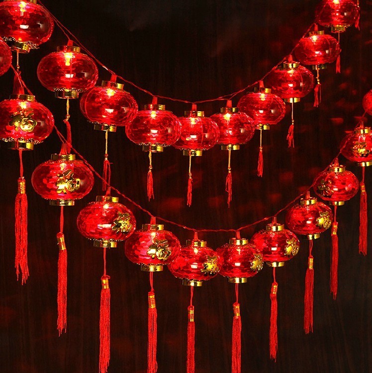 水晶灯笼串春节元旦装饰发光小灯笼串新年福字灯笼发光冬瓜灯笼串|ruв категории фестиваль товаров/подарок, фонарь - от Buy2taobao.com для оказания профессиональной услуги покупки агента Taobao