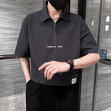 714A-G8035P85控135/小伙风2025日系潮版日系宽松短袖衬衫青少年，男装T恤，星座714A（原电商C314）