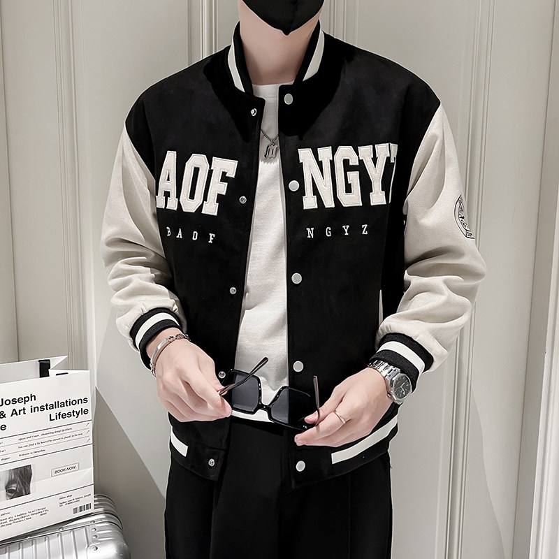 714A-W805P75控105/2025社会小伙青少年学生麂皮绒棒球服潮流装,女装职业装,星座714A（原电商C314）