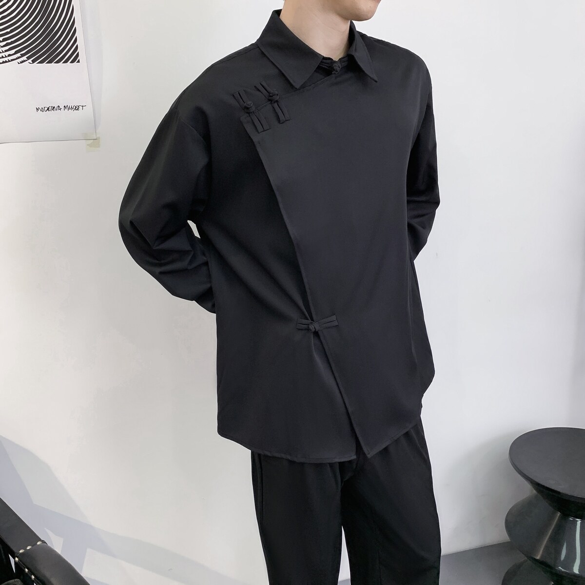 714A-F3061P50控69/2025秋季风宽松潮流衬衫餐厅发型师制服,男装衬衫,星座714A（原电商C314）