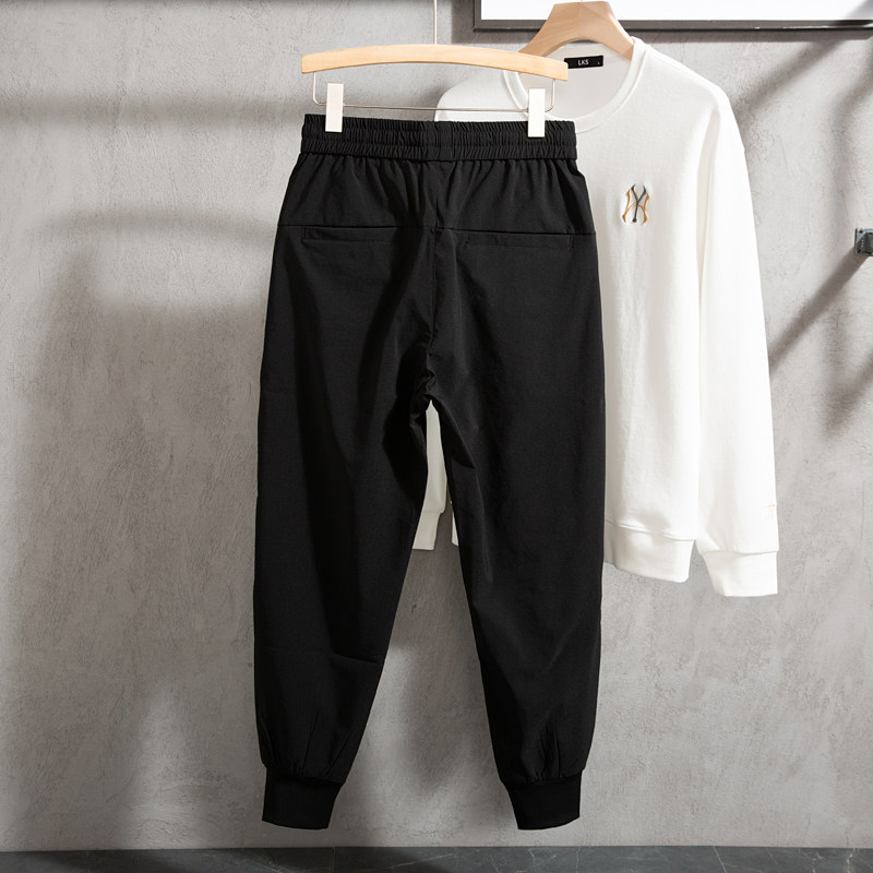714A-K88110P55/2025春季新品男士休闲小脚哈伦束脚裤明线装饰,男装休闲裤,星座714A（原电商C314）