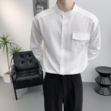 714A-D3036P45控69/2025秋季宽松立领大口袋潮版衬衫发型师餐厅服，男装衬衫，星座714A（原电商C314）