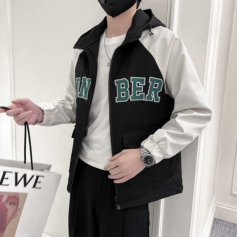 714A-W801P75控105/2025青少年连帽夹克外套春季上衣潮男士休闲装,男装夹克,星座714A（原电商C314）