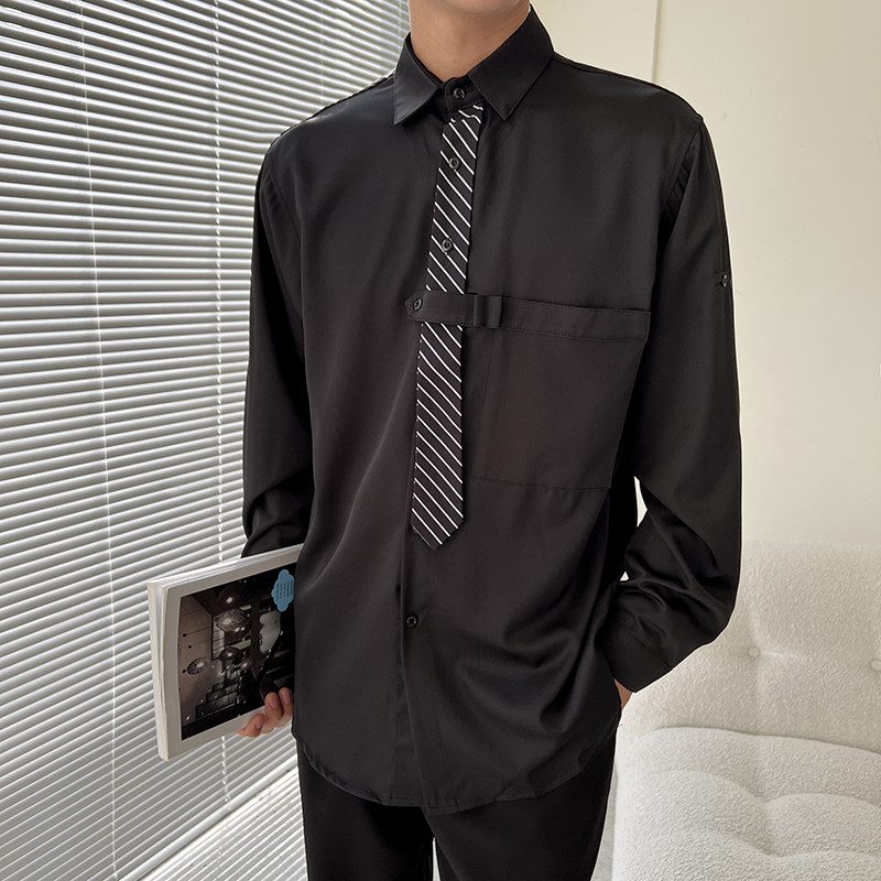 714A-H3009P55控75/轻熟风2025春型男工作服衬衫潮衬衣潮S-5XL,男装衬衫,星座714A（原电商C314）