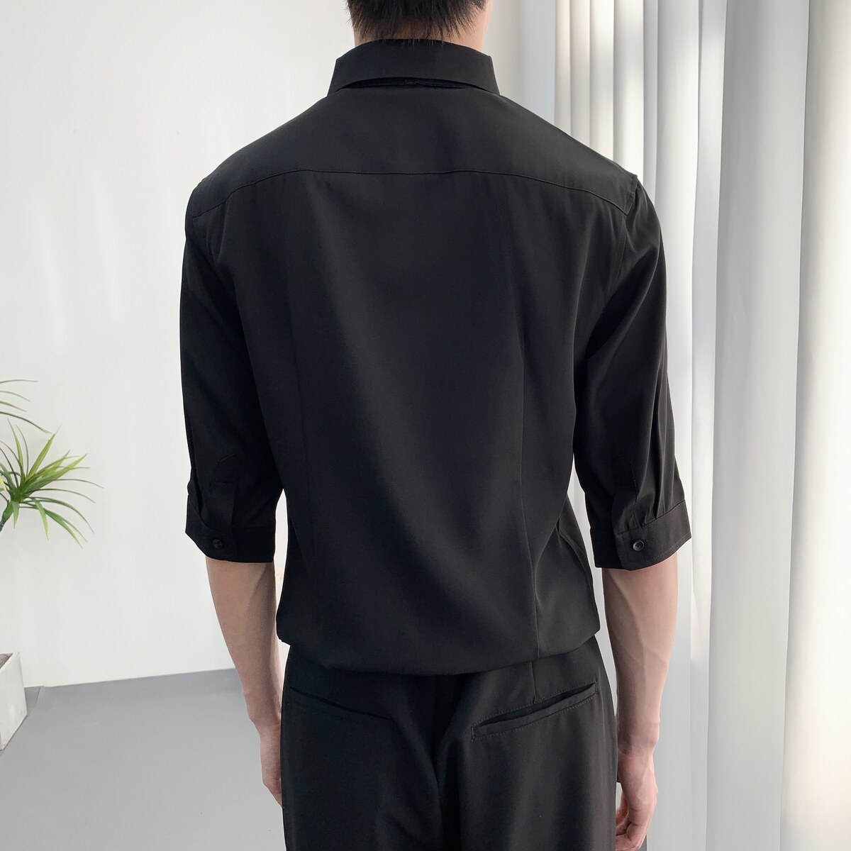 714A-C3018P33控49/2025夏季新款男女工作服衬衫中袖五分袖衬衣,男装T恤,星座714A（原电商C314）