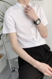 714A-D607P45控69/2025夏季短袖衬衫立领空少制服衬衣ktv酒吧制服，男装T恤，星座714A（原电商C314）