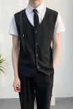 714A-H6004P55控78/2025夏季款男女假两件ktv酒吧马甲制服工作服，男装工装外套，星座714A（原电商C314）