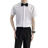 714A-9340P40控59/2025夏季新款工作服衬衫短袖衬衣礼服伴郎服，男装T恤，星座714A（原电商C314）