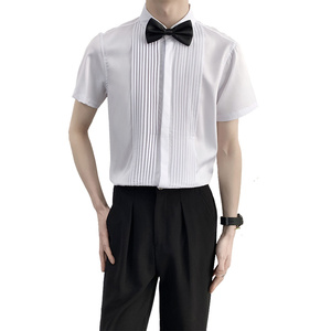 714A-9340P40控59/2025夏季新款男女同款工作服衬衫法式礼服演出图片