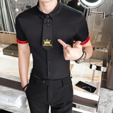 714-C630P40/英伦酒店2025夏季男士韩版修身衬衫工作学生装S-5XL，男装衬衫，星座714(原C313)