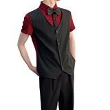 714A-H6005P55P55控78/2025夏季短袖衬衫假两件工作服简约制服，男装T恤，星座714A（原电商C314）
