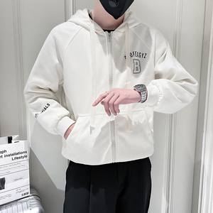 714A-W806P75控105/2025春季社会小伙男士青少年休闲运动连帽夹克图片
