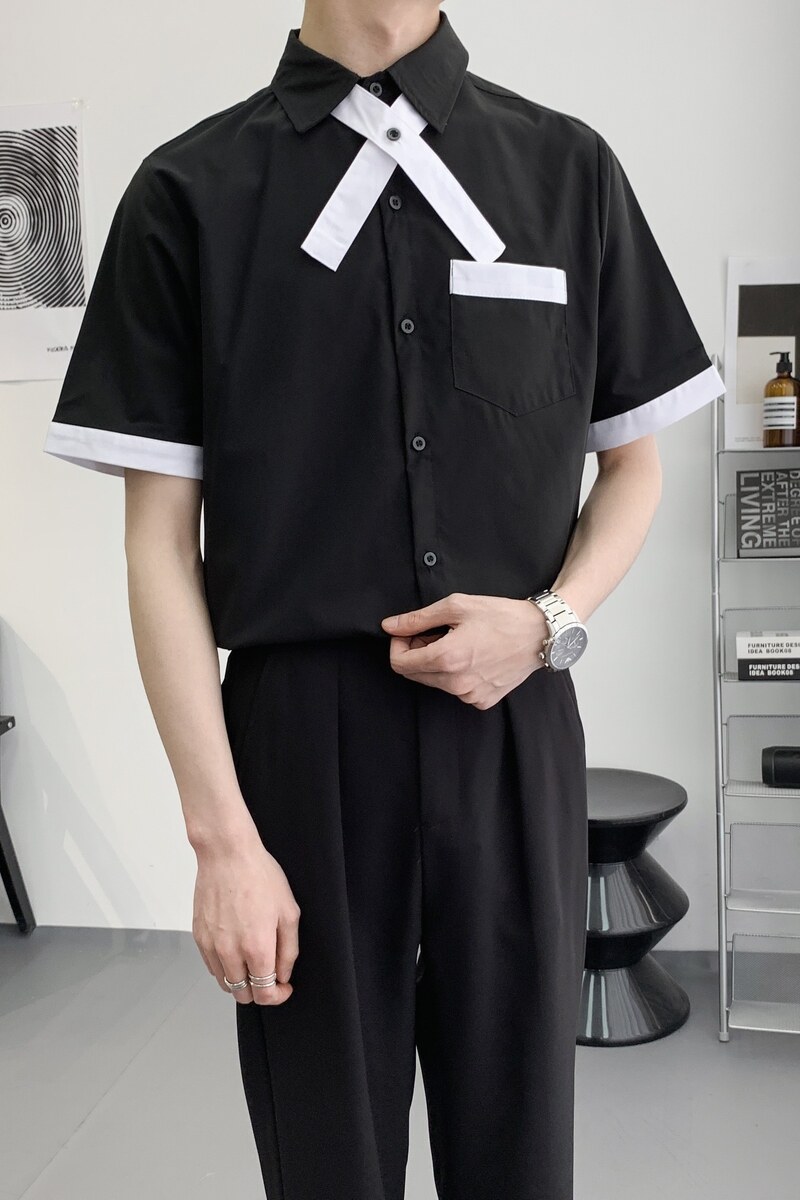 714A-C668P40控59/2025夏季短袖工作服衬衫餐厅美容美发制服衬衣,男装衬衫,星座714A（原电商C314）
