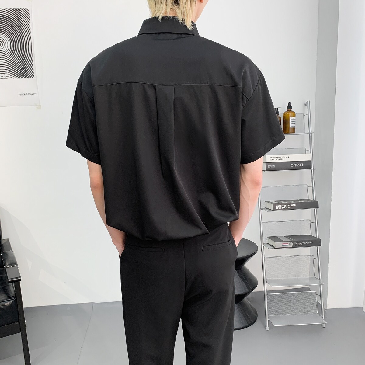 714A-D3075P45控69/2025夏季男士宽松亮片衬衫夜店舞台服衬衣潮,男装衬衫,星座714A（原电商C314）