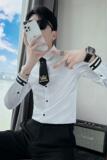 714A-D609P45控65/社会小伙风2025春季男士长袖衬衫领带装饰衬衣，男装衬衫，星座714A（原电商C314）