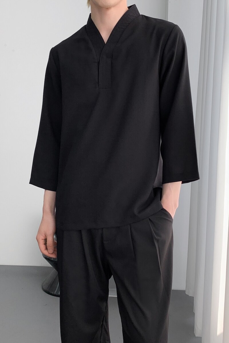 714A-D3078P45控69/2026春季新款日系日料工作服酒吧发型师工作服,男装衬衫,星座714A（原电商C314）