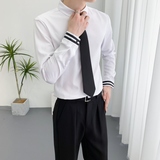 714A-D3038送黑领带P45控69/2025春季男士修身商务上班白衬衫制服，男装衬衫，星座714A（原电商C314）