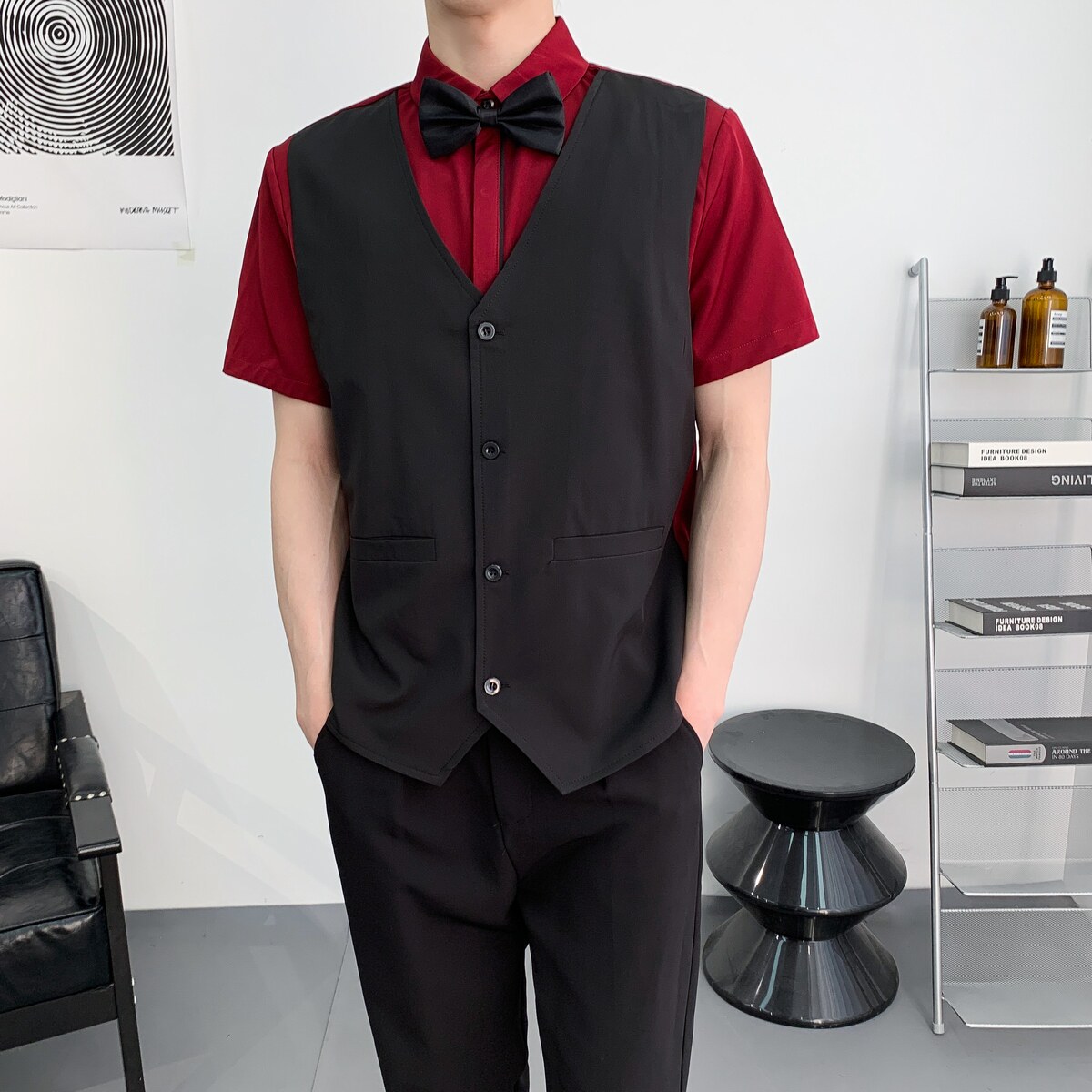 714A-H3083P55控79/2025夏季男女工作服衬衫假两件短袖衬衫ktv服,男装衬衫,星座714A（原电商C314）