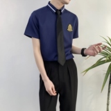 714A-Y820P40控59/2025夏季短袖衬衫工作服jk风衬衣ktv餐厅制服，男装T恤，星座714A（原电商C314）