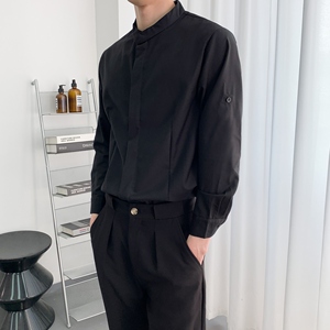 714A-D3071P45控69/2026春夏新款长袖短袖两穿工作服衬衫理发店图片