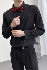 714A-D3059P45控69/2025秋季新修身ktv酒吧餐厅大合唱演出服衬衫图片
