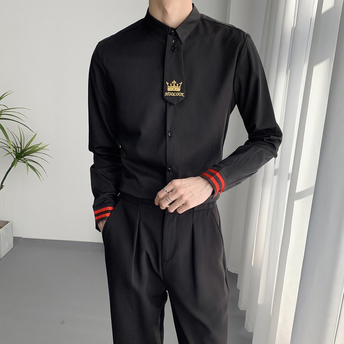 714A-D609P45控69/2025春季新款空少衬衫领带款修身工作服衬衣,男装衬衫,星座714A（原电商C314）