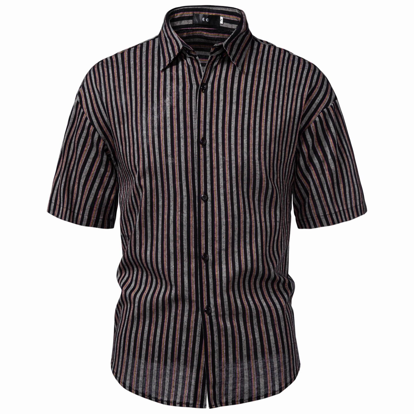 714A-D644P35控49/2026春夏季条纹短袖衬衫宽松衬衣男女工作服，男装T恤，星座714A（原电商C314）