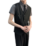 714A-H6004P55控78/2025夏季短袖衬衫假两件工作服制服衬衣潮流装，男装T恤，星座714A（原电商C314）