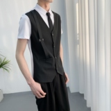 714A-H6004P55控78/2025夏季款男女假两件ktv酒吧马甲制服工作服，男装工装外套，星座714A（原电商C314）