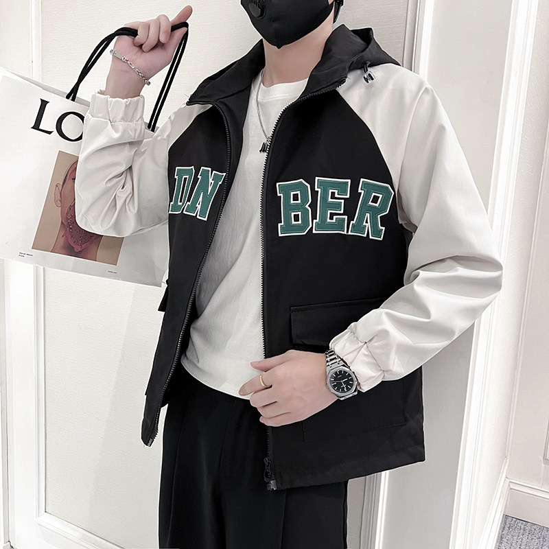 714A-W801P75控105/2025青少年连帽夹克外套春季上衣潮男士休闲装,男装夹克,星座714A（原电商C314）