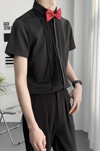 714A-9340P40控59/2025夏季新款男女同款工作服衬衫法式礼服演出图片