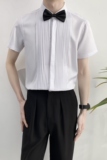 714A-9340P40控59/2025夏季新款工作服衬衫短袖衬衣礼服伴郎服，男装T恤，星座714A（原电商C314）